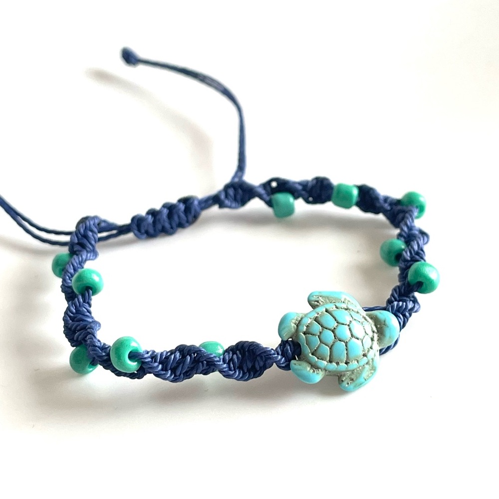 Ocean Blue Turtle Kids Bracelet